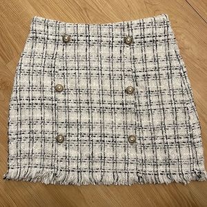 plaid knit skirt